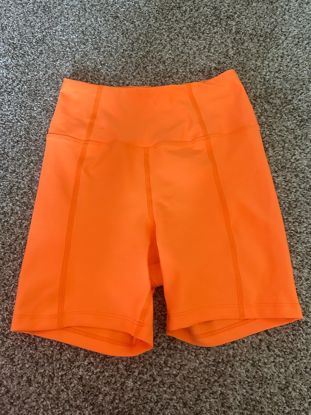 Year of Ours Orange Biker Shorts